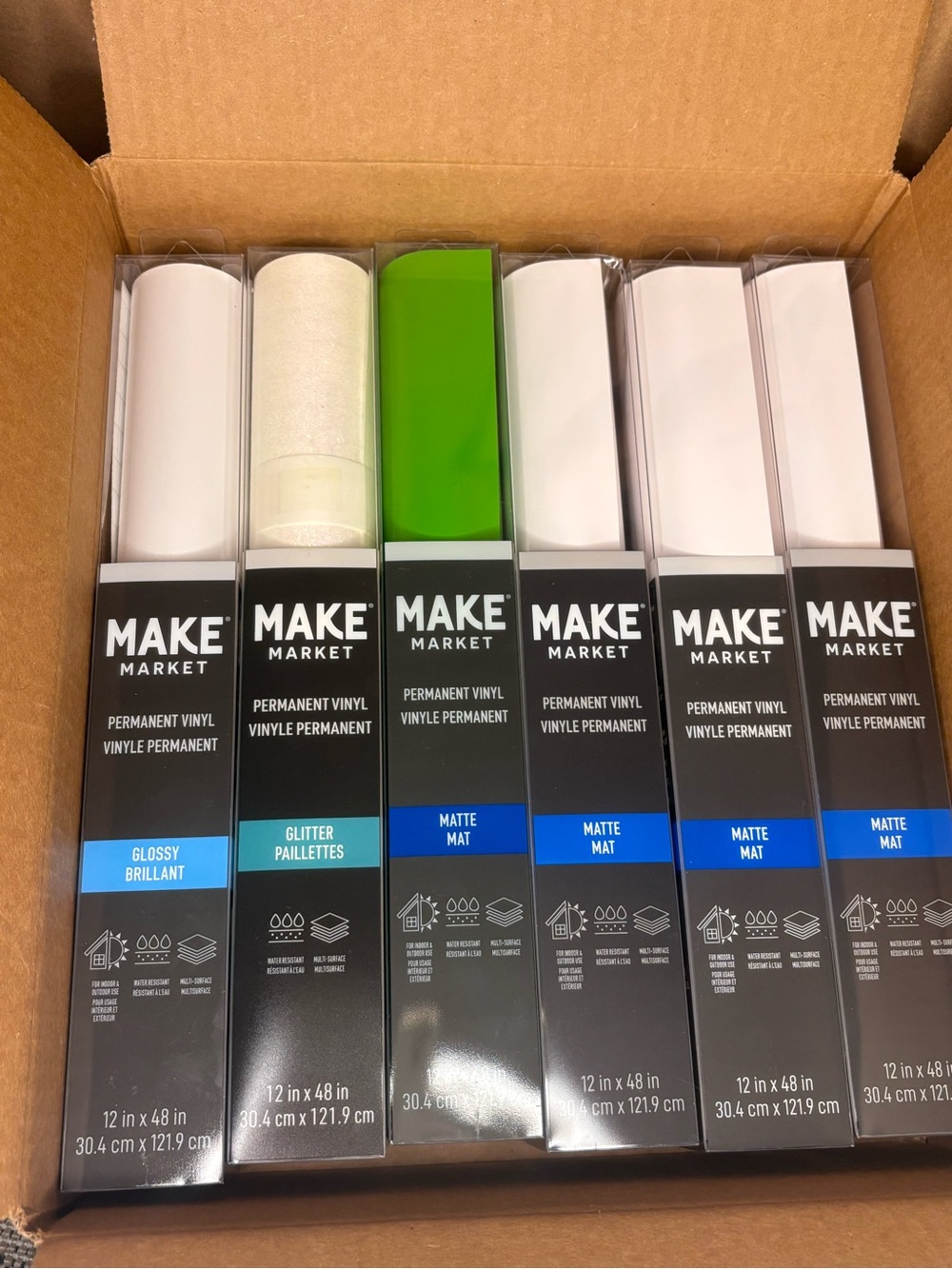 Make Market Permanent Vinyl Bundle | Glossy Glitter Matte Craft Sheets NEW